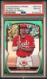 2023 Bowman Chrome Green /99 Alfredo Duno PSA 10 BCP-238