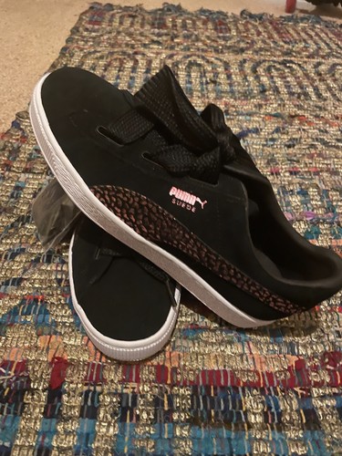 Puma black suede trainers UK6
