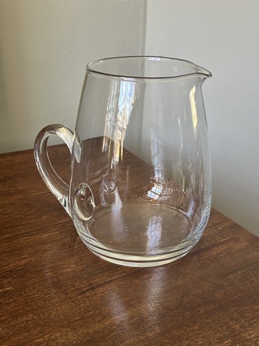 VINTAGE clear glass jug lemonade water 2 litre / 3 pint - Picture 7 of 7