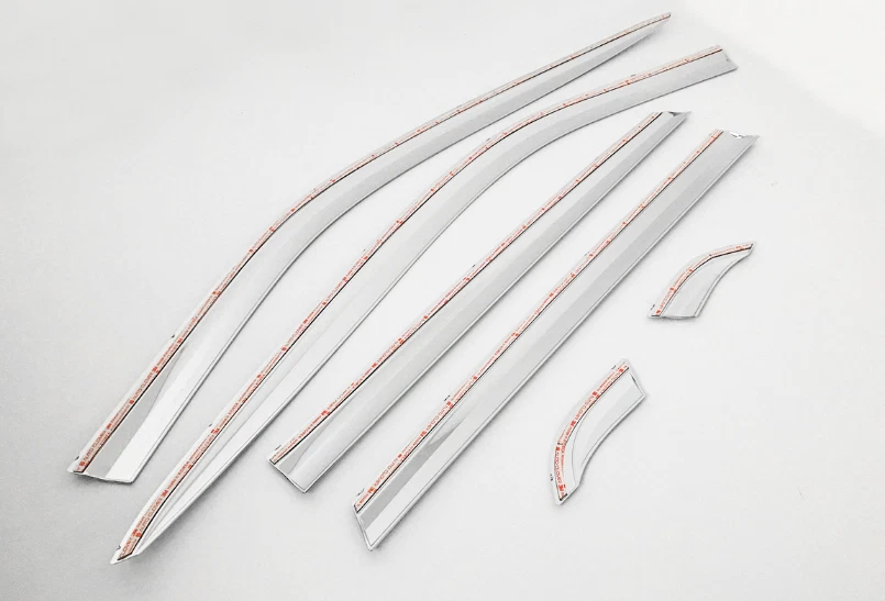 Chrome Window Vent Visor Rain Guard Sun 6P B563 for Hyundai Palisade 2020~2025 - Imagem 4 de 4