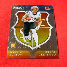 Jermaine Burton .. ROOKIE SELECT CERTIFIED .. Bengals .. 2024 Select INSERT 19