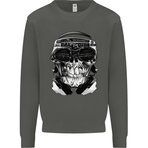 Ghetto Blaster Skull Kids Sweatshirt Jumper - Picture 77 of 97