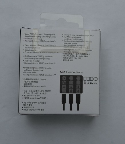 Rode SC6 Dual TRRS input and headphone output for smartphones brand new in box - Picture 2 of 6