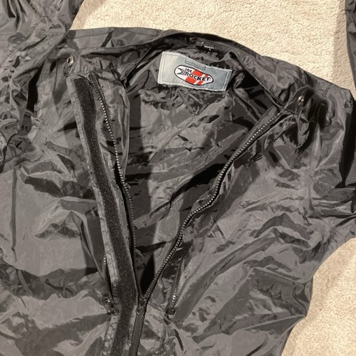 Joe Rocket Motorcycle Windbreaker Mens Small Black Weatherproof Jacket Full Zip - Picture 12 of 19