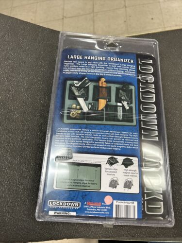 Lockdown Large Hanging Vault Gun Organizer 222168 W/ Hook & Magnetic Mounts - Picture 2 of 2