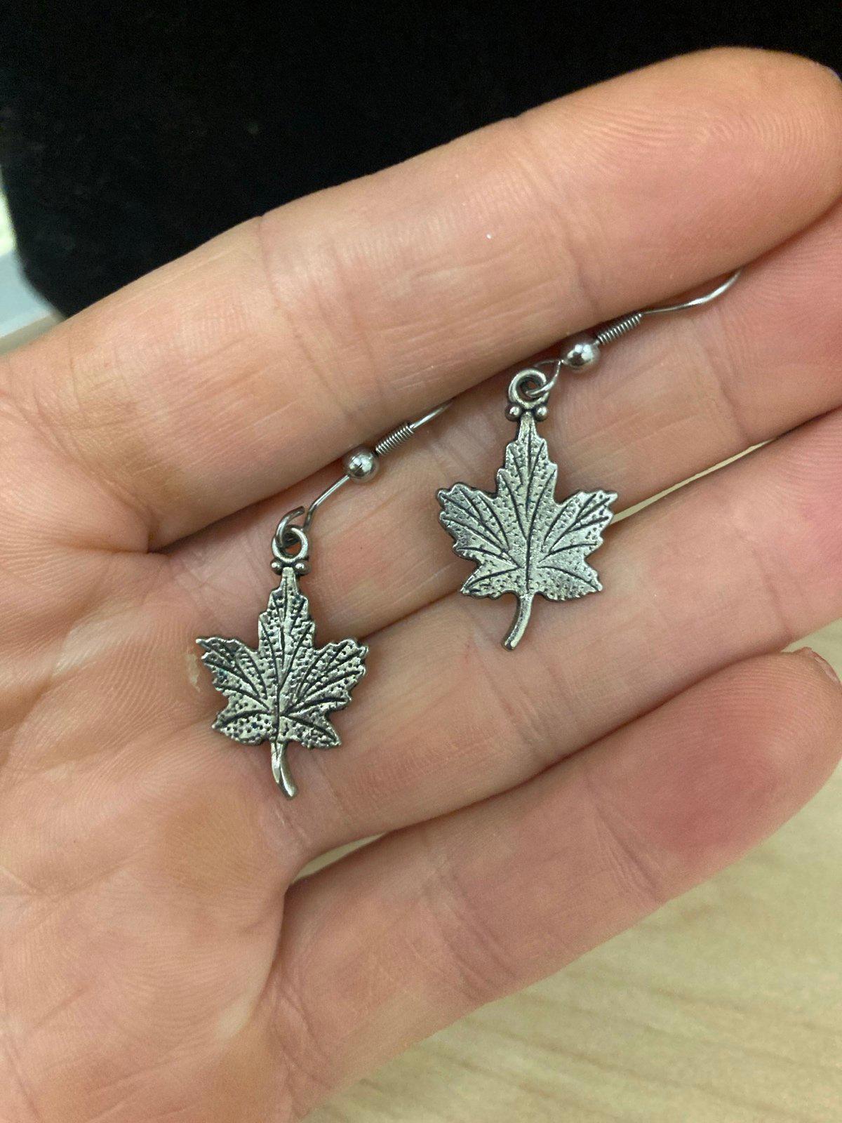 Maple Leaf Drop Earrings - image 3