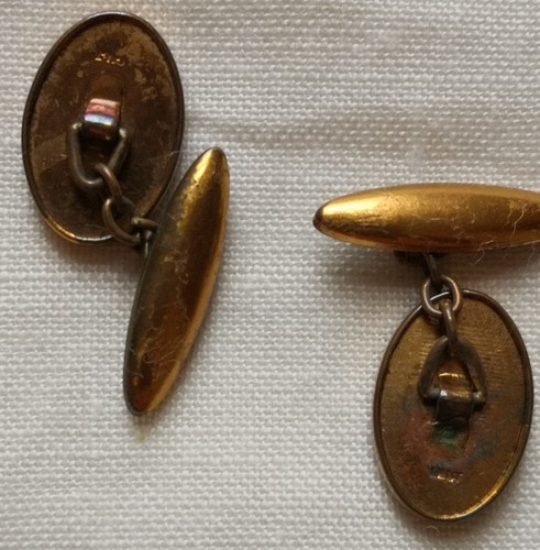 VINTAGE CUFF LINKS - SCOTTIE DOG HEADS - Picture 4 of 4