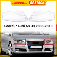 Links + Rechts Scheinwerferglas Streuscheibe Satz Klar Für Audi A8 D3 2005-2010