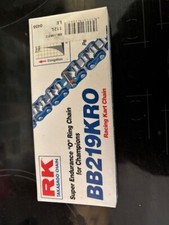 Chaîne Go Kart RK bleue O Ring Chain Super Endurance 219 pas 112 maillons neuve