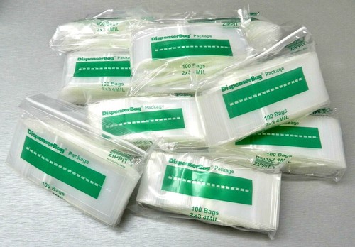 Reloc Zippit 2000 Clear 2"x3" Bags 4Mil Reclosable Slide Lock Thick 2x3 2,000PCS - Picture 4 of 6