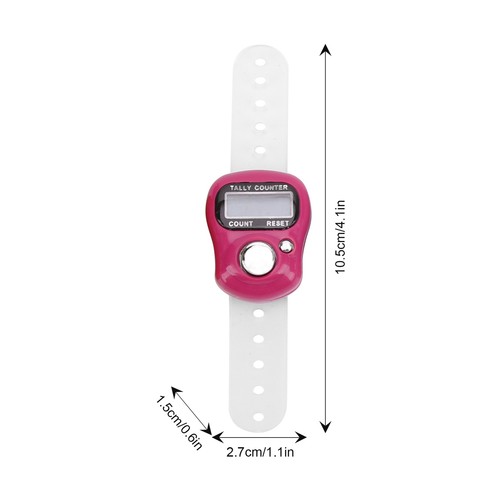 (Pink)Electric Finger Counter With Resettable 5 Digit LCD Hand Tally Counte MU - Picture 2 of 22