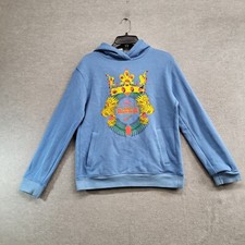 Nike Boys Sweatshirt XL Blue Hoodie Logo King James Lebron Pullover READ