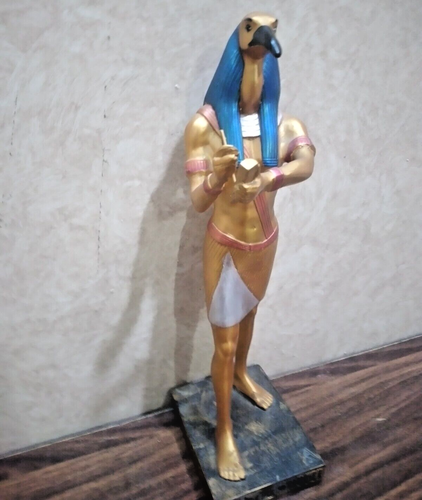 2er Set Ägyptischer Gott Thoth Statue Gott des Mondes & Gott der Weisheit - schwerer Stein 12" - Bild 4 von 16