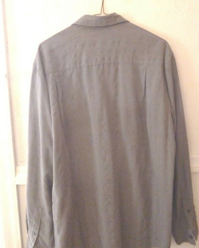 Men's Alfani casual shirt charcoal gray button front size M - Picture 3 of 3