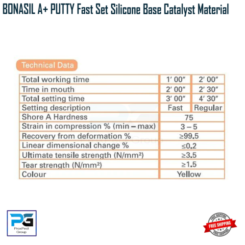 BONASIL A+ MASILLA Juego de Material de Impresión Dental Base de Silicona Catalizador 2*400G - Imagen 9 de 10