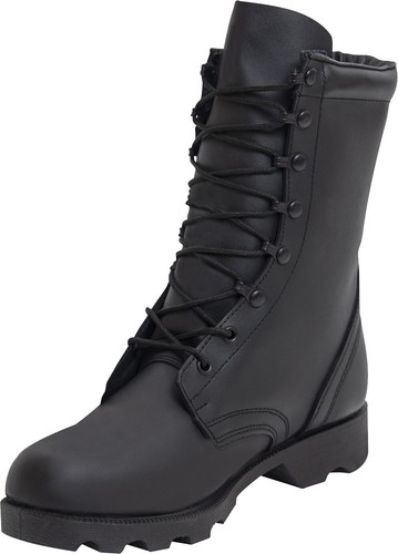 Botas de Combate Speedlace Negras 10" Cuero Militar Táctico Ejército Suela de Goma - Imagen 2 de 4