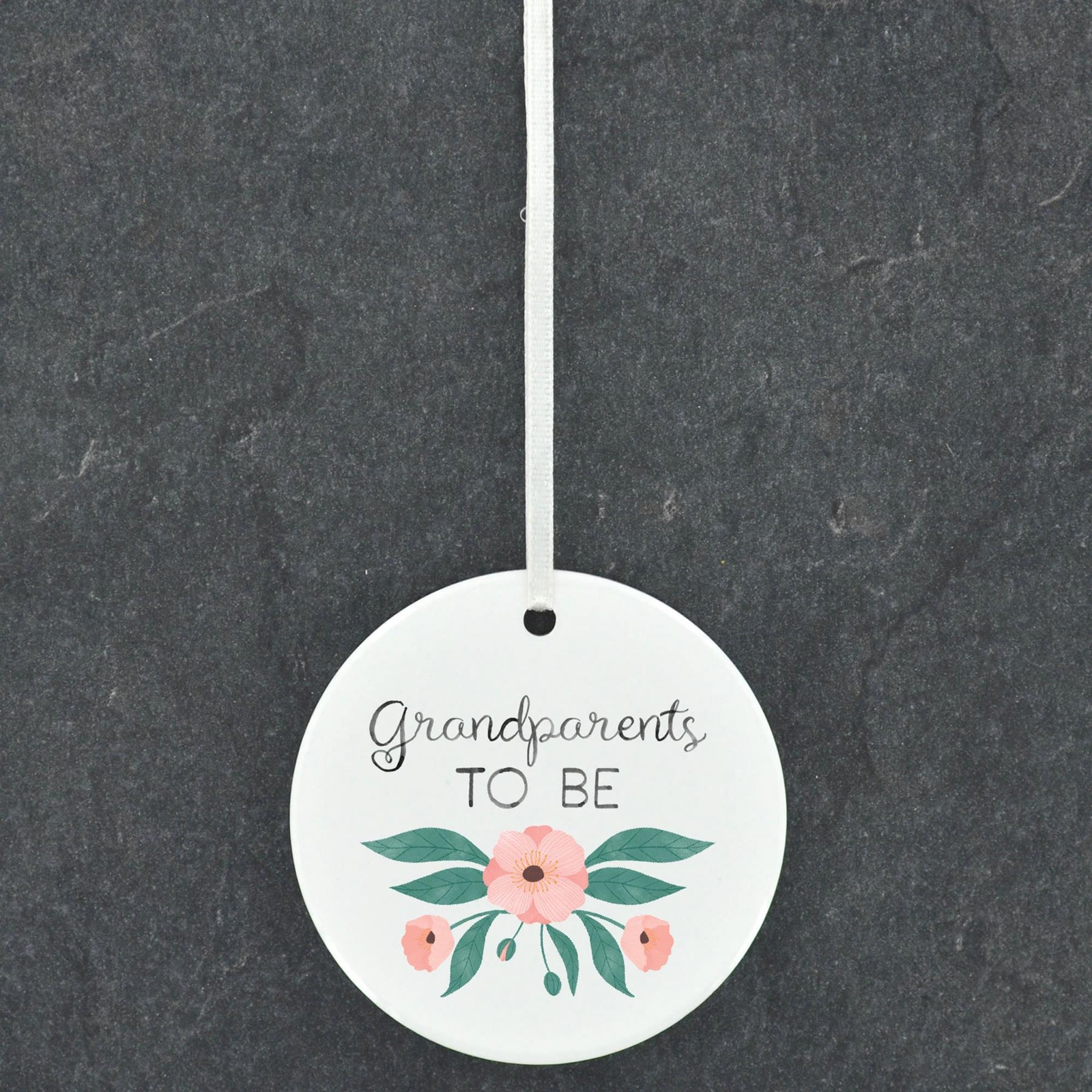 Grandparents To Be Footprints Baby Gift Idea Sentimental Ceramic Ornament