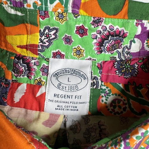 Brooks Brothers Patchwork Floral Shirt Bright Tropical Southern Decadence Pride - Picture 12 of 12