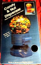 7" Candy & Nut Dispenser Machine * Blue Plastic * Easy Fill * Chadwick Miller