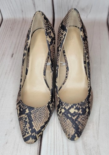 H&M Women's Size 6 Snakeskin Print Block Heels - Picture 7 of 12