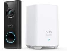 eufy WI-FI Video Doorbell 2K WDR Security Camera 2-Way Audio Intercom + HomeBase