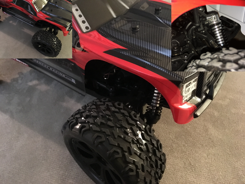 2 x Low Profile Shock Towers for Redcat Blackout XBE XTE SC 4WD Front Rear FSEN - Picture 6 of 10