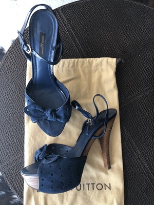 blue louis vuitton heels