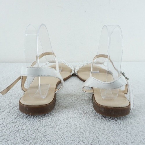 BEJO Womens White Strappy Braided Sandals Faux Leather Womens Size 39 - Picture 4 of 12