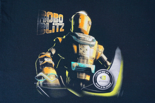 2000's Nvidia Robo Blitz video game shirt tagged extra-large puzzle solving - Picture 12 of 16