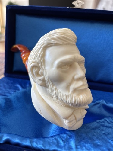 Abraham Lincoln Pipe By Kenan Handmade Block Meerschaum-NEW W CASE#1437 - Picture 13 of 15