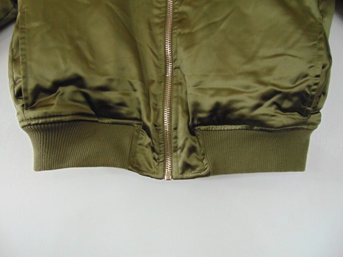 NEW! Marled Bomber Women's Casual Jacket, Size Small Green Burnt Olive - Picture 4 of 12
