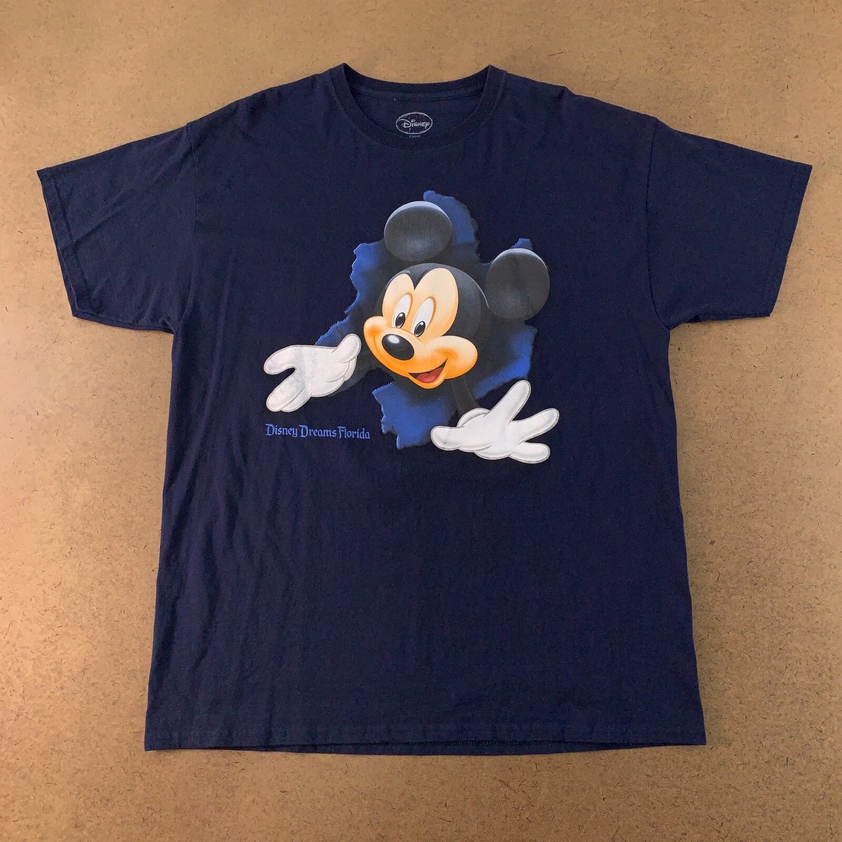 Disney Dreams Florida ミッキーマウス 両面 Tシャツ 紺 Disney Dreams Florida ミッキーマウス 両面 Tシャツ 紺 - メルカリ