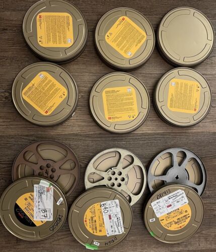 4 Lot Gold /Silver 7.1" x 1 “ Metal 16MM Film Cans Kodak - Picture 3 of 7