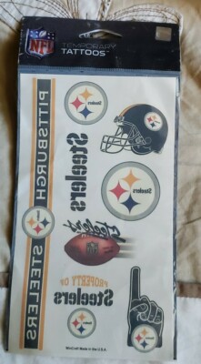 NFL PITTSBURGH STEELERS TEMPORARY TATTOOS 1 SHEET 7 TATTOOS NIP E-67 | eBay