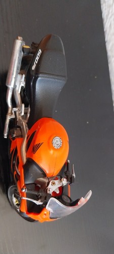 dolls house transport orange/black Honda motorbike 1.12th B - Picture 3 of 4