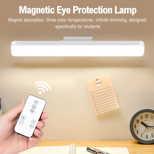 Magnetic LED Reading Desk Lamp Table Stepless Dimming Hanging Remote Night Li-yz