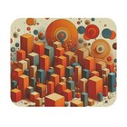 Tapis de Souris (Rectangle) Orange Boîtes 3D Design 8, Cadeau, Anniversaire