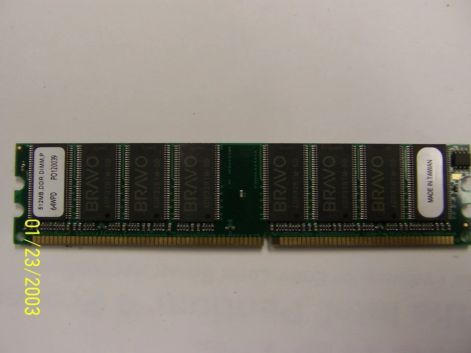 2 x PNY 512MB DDR400 200Mhz PC3200 NON-ECC RAM Memory, Bravo ADP328TM-50 Chips - Image 2 of 2