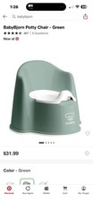 BabyBj rn Potty Chair, Deep Green  White New