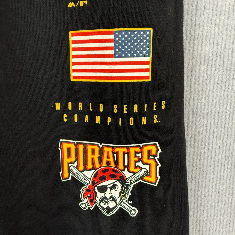 Pantalones Piratas Pittsburg Para Hombre Extra Grandes Majestic Cooperstown Serie Mundial Foto 2 de 4