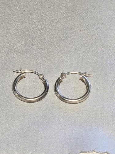 Pendientes de aro de plata de ley 925 de 1,15 g - Imagen 2 de 4