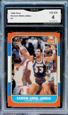 1986-87 Fleer #1 Kareem Abdul-Jabbar Los Angeles Lakers GMA 4 VG-EX Trading Card