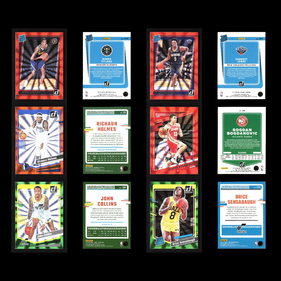 Lote (86) Cartões de Basquete Donruss Novatos/Paralelos/Inserções/Laser Laranja/Verde - Imagem 4 de 4