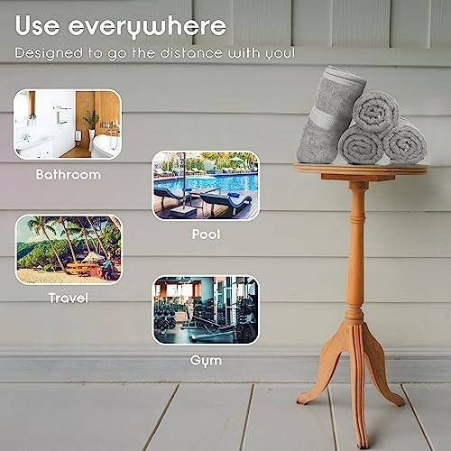 Ariv Towels - Premium Bamboo Cotton Bath Towels - Natural, Ultra Absorbent and - Picture 4 of 6
