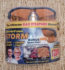NEW BulbHead BattleVision Storm Bad Weather Unisex Glasses 2pk Navy Orange