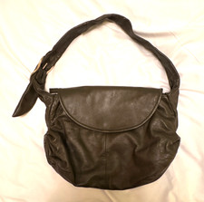 Wallis Soft Leather Shoulder Bag Khaki Olive Green Slouch Hobo Style Handbag