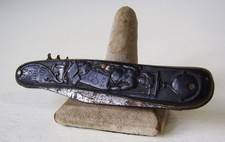 Antikes kleines Taschenmesser " Ohne Fleiss kein Preis " um 1900
