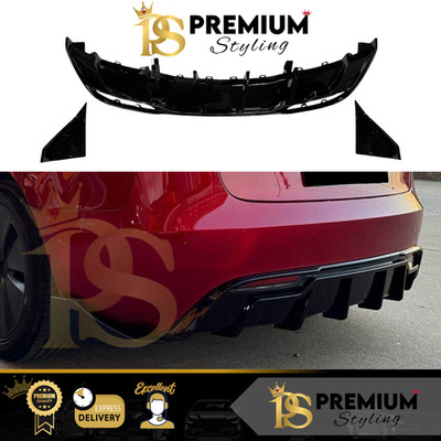 Tesla Model 3 Glanz Schwarz Heck Diffusor Lippe Volant Stoßstange Body Kit 2023+