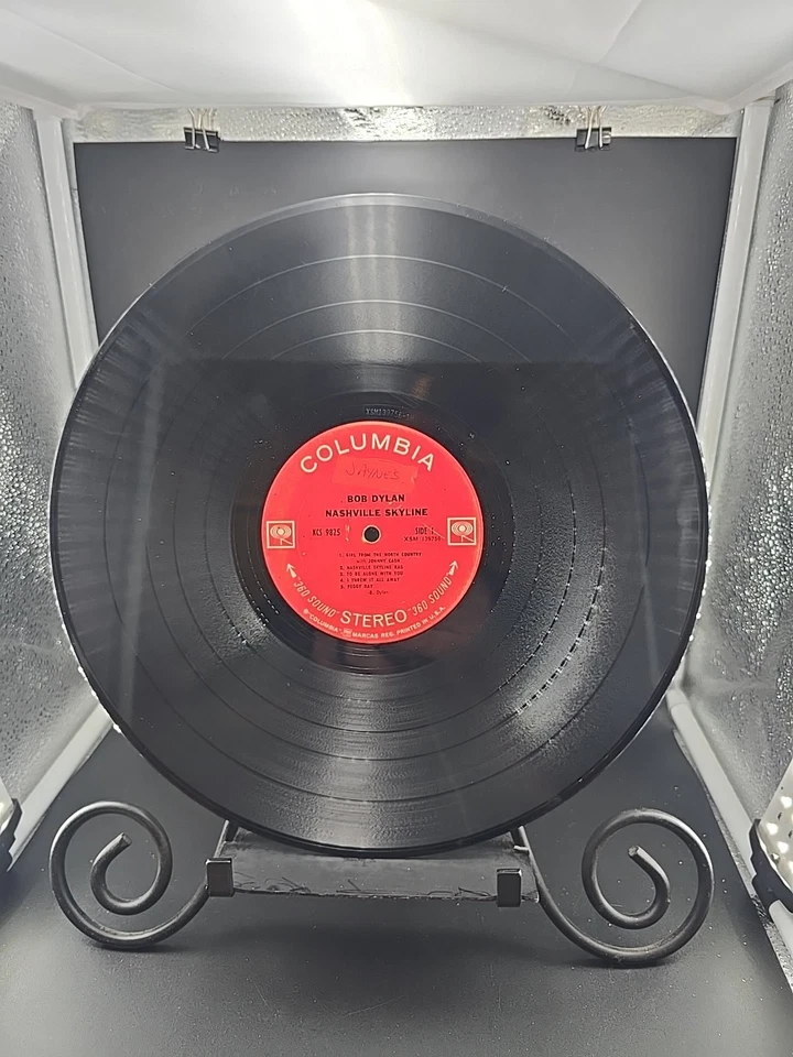 Bob Dylan Nashville Skyline w/Johnny Cash LP 1969 Columbia TH Press 9825 Good Foto 4 de 4