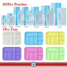 200pcs Dental Self Sterilization Pouches Autoclave Sterilizer Bags/Plastic Trays